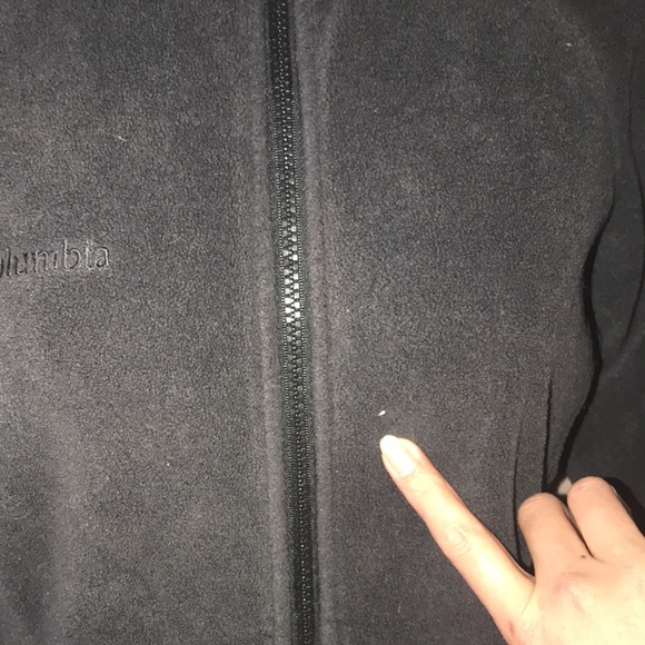 Columbia sportswear company small dark grey zippered fleece jacket damaged - Picture 2 of 7